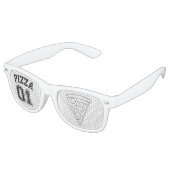 Pizza Glasses Retro Zonnebril (Gekanteld)