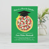 Pizza Graduation Party Invitation (Debout devant)