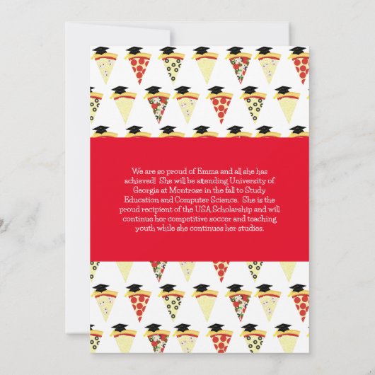 Pizza Graduation Party Invitation (Dos)