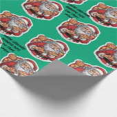 Pizza grappige kerst bewerkbare WRAP Cadeaupapier (Hoek)