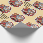 Pizza grappige kerst bewerkbare WRAP Cadeaupapier (Hoek)
