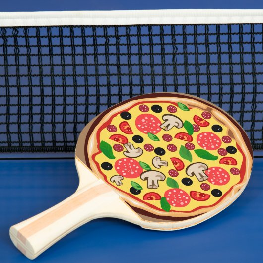 PIZZA GRAPPIGE PING PONG PADDLE TAFELTENNISBATJE (Insitu)