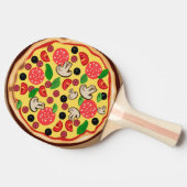 PIZZA GRAPPIGE PING PONG PADDLE TAFELTENNISBATJE (Zijkant)