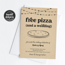 Pizza Gratuite Funny Faire-part de mariage