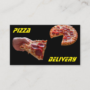 Pizza guy pizza delivery service as pizza taxi cab visitekaartje