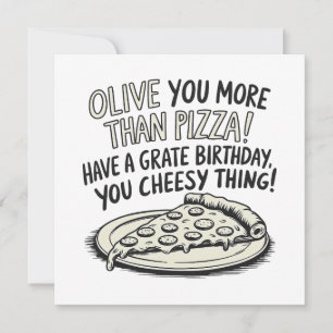 Pizza Happy Birthday Kaart
