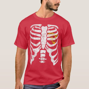 Pizza hart bij rauwe ribbenkage Mannen T-shirt
