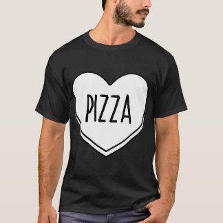 Pizza Hart Valentijnsdag Heren Dames Pepperoni T-shirt