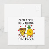 Pizza Hawaii Pineapple Pizza Food Briefkaart (Voorkant / Achterkant)