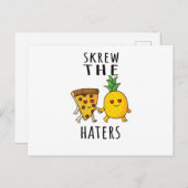 Pizza Hawaii Pineapple Pizza Food Briefkaart (Voorkant / Achterkant)