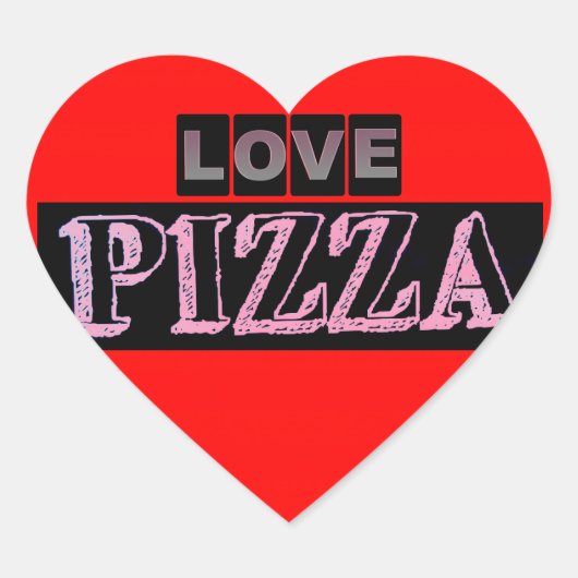Pizza Heart Sticker (Voorkant)