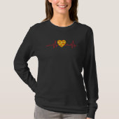 Pizza Heartbeat Italian Valentine's Day Pulse 1 T-shirt (Voorkant)