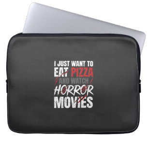 Pizza Horror Films Halloween Ontwerp_1 Laptop Sleeve