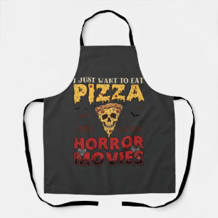 Pizza Horror Films Halloween Schedel Vleermuizen S Schort