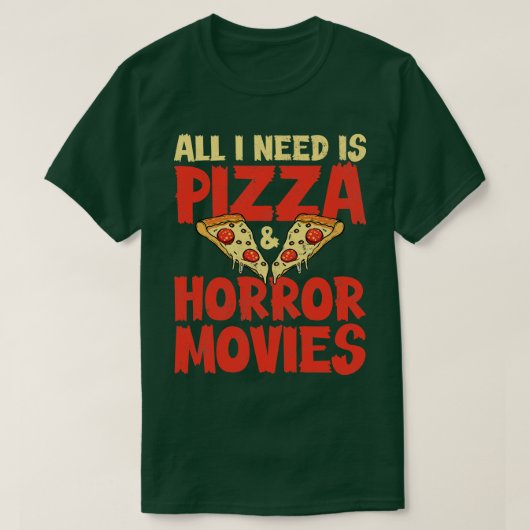 Pizza Horror Films T-shirt (Design voorkant)
