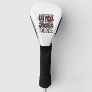 Pizza Horror Films Vintage Halloween Typografie S Golfheadcover