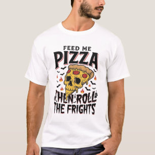Pizza Horror T-shirt Vintage Gravure Filmavond D