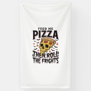 Pizza Horror T-shirt Vintage Gravure Filmavond D Spandoek