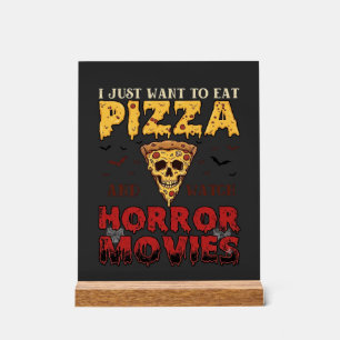 Pizza Horrorfilms Halloween Schedel Vleermuizen Sp Acryl Bord