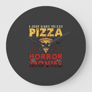 Pizza Horrorfilms Halloween Schedel Vleermuizen Sp Grote Klok