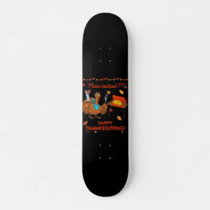PIZZA IN PIZZAD? HAPPY THANKSGIVING grappige kalko Skateboard