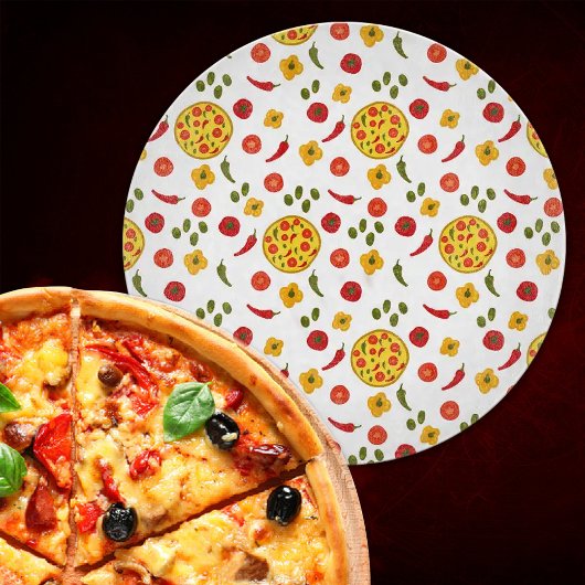 Pizza Ingredients Pattern Snijplank