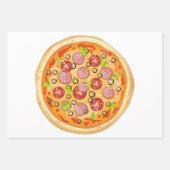 Pizza inpakpapier | 3 vellen | 3 Design Wit (Voorkant 3)