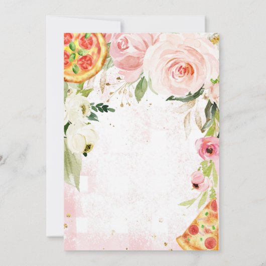 Pizza invitation 1er Anniversaire invitations Pizz (Dos)