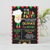 Pizza invitation anniversaire Pizza cuisine fête (Debout devant)