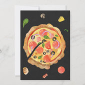 Pizza invitation anniversaire soirée italienne (Dos)