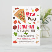 Pizza| Invitation d'anniversaire (Debout devant)