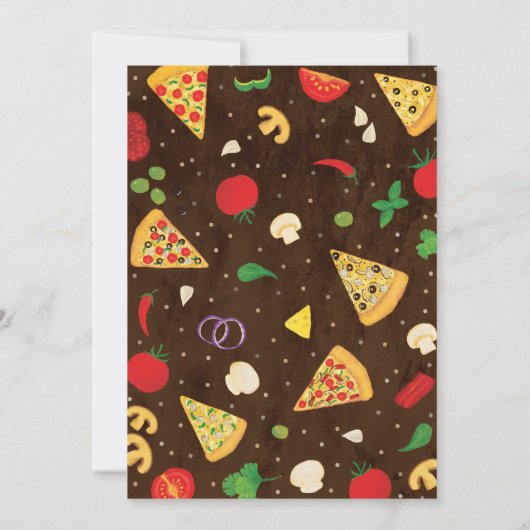 Pizza| Invitation d'anniversaire (Dos)