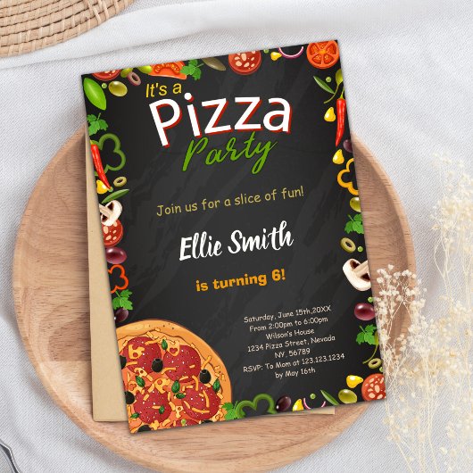 Pizza Invitations Anniversaire