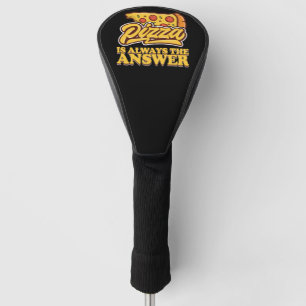 Pizza is Altijd het Antwoord Retro Golfheadcover