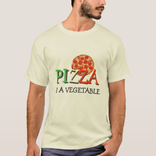 Pizza is een plantaardige stof t-shirt