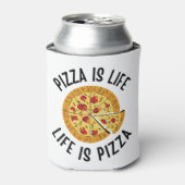 Pizza is het leven van Pizza grappig Blikjeskoeler (Blikje Voorkant)