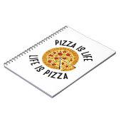 Pizza is het leven van Pizza grappig Notitieboek (Linkerzijde)
