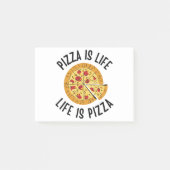 Pizza is het leven van Pizza grappig Post-it® Notes (Voorkant)