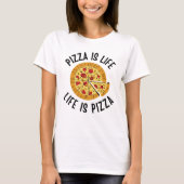Pizza is het leven van Pizza grappig T-shirt (Voorkant)