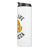 Pizza is het leven van Pizza grappig Thermosbeker (Geroteerd rechts)
