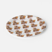 Pizza is levenspoop emoji papieren bordje (Gekanteld)