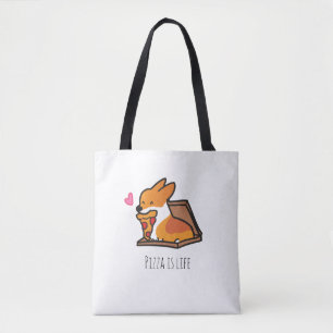 Pizza is Life Corgi Bag   CorgiDingen Tote Bag