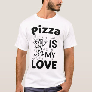 Pizza Is Mijn Liefde T-shirt Grappige Pizza Liefhe