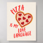 Pizza is mijn liefdestaal poster (Voorkant)