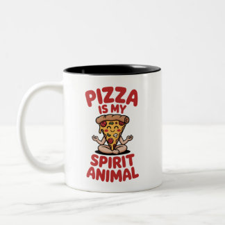 Pizza Is Mijn Spirituele Dier Tweekleurige Koffiemok