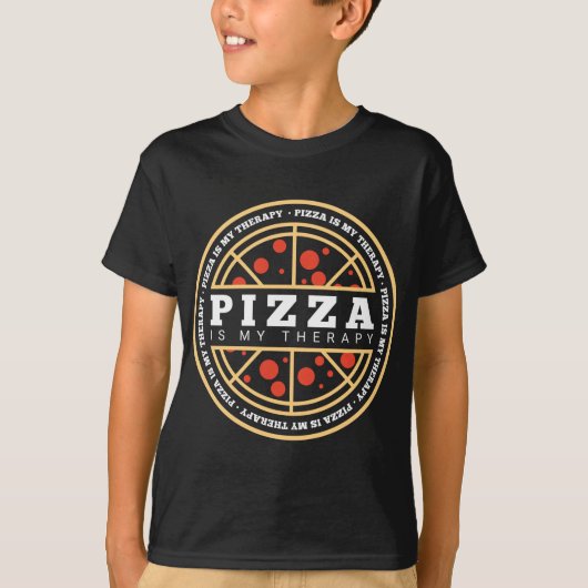 Pizza is mijn therapie t-shirt (Voorkant)
