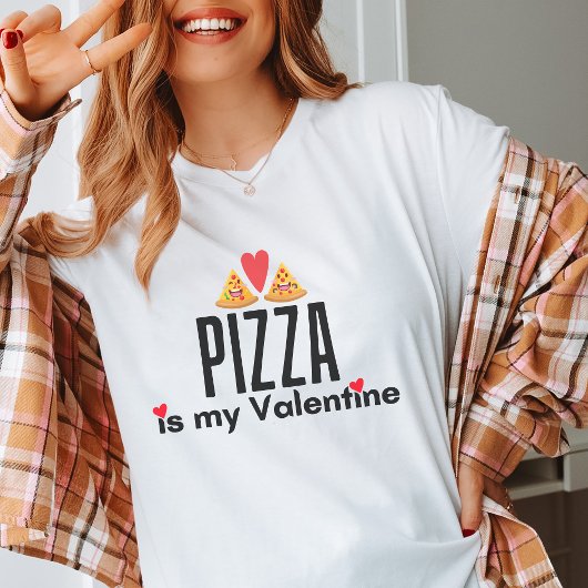Pizza is mijn Valentijn grappige antivalentijnsdag T-shirt