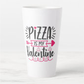 Pizza is mijn Valentijn Latte Mok (Voorkant)