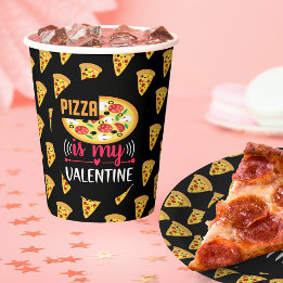 Pizza is mijn Valentijn leuk feestje Papieren Bekers