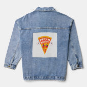Pizza is mijn Valentijn - Schattige Funny Food Lov Denim Jacket (Achterkant)